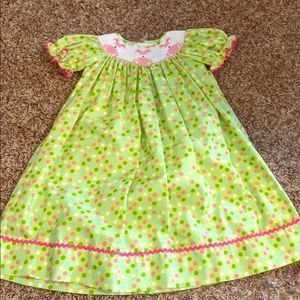 Southern Tots Easter smock dress 3t